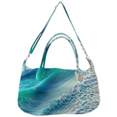 Pastel Beach Wave Removal Strap Handbag by GardenOfOphir