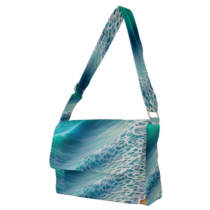 Pastel Beach Wave Full Print Messenger Bag (M)