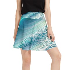 Pastel Beach Wave Waistband Skirt by GardenOfOphir