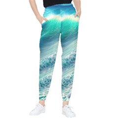 Pastel Beach Wave Tapered Pants by GardenOfOphir