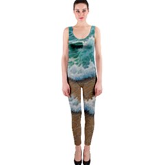 Abstract Waves Summertime On The Sea One Piece Catsuit by GardenOfOphir