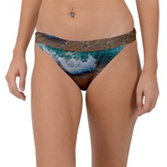 Abstract Waves Summertime On The Sea Band Bikini Bottoms by GardenOfOphir