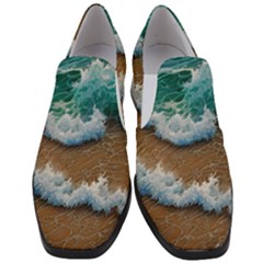 Abstract Waves Summertime On The Sea Women Slip On Heel Loafers by GardenOfOphir