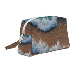 Abstract Waves Summertime On The Sea Wristlet Pouch Bag (medium) by GardenOfOphir