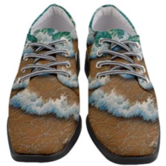 Abstract Waves Summertime On The Sea Women Heeled Oxford Shoes by GardenOfOphir