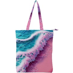 Summer Waves In Pink Ii Double Zip Up Tote Bag