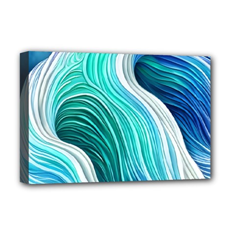 The Power Of The Ocean Iii Deluxe Canvas 18  X 12  (stretched) by GardenOfOphir