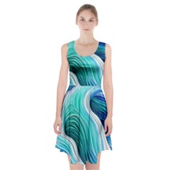 The Power Of The Ocean Iii Racerback Midi Dress by GardenOfOphir