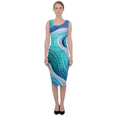 The Power Of The Ocean Iii Sleeveless Pencil Dress by GardenOfOphir