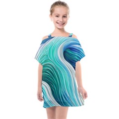 The Power Of The Ocean Iii Kids  One Piece Chiffon Dress by GardenOfOphir