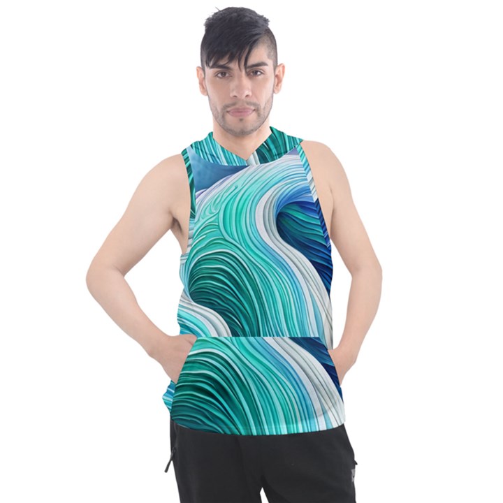 The Power Of The Ocean Iii Men s Sleeveless Hoodie