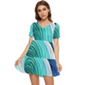 The Power Of The Ocean Iii Tiered Short Sleeve Babydoll Dress View1