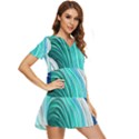 The Power Of The Ocean Iii Tiered Short Sleeve Babydoll Dress View2