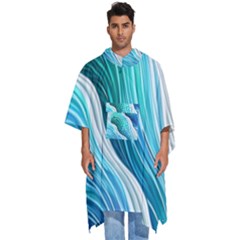 The Power Of The Ocean Iii Men s Hooded Rain Ponchos