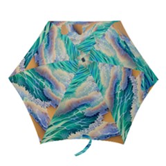 Waves At The Ocean s Edge Mini Folding Umbrellas by GardenOfOphir