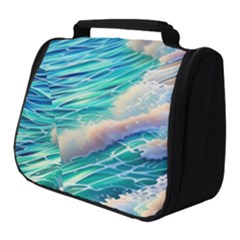 Waves At The Ocean s Edge Full Print Travel Pouch (small) by GardenOfOphir