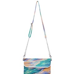 Waves At The Ocean s Edge Mini Crossbody Handbag