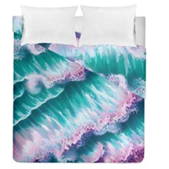 Summer Waves In Pink Iii Duvet Cover Double Side (queen Size) by GardenOfOphir