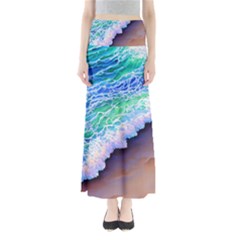 Blue Wave Ii Full Length Maxi Skirt by GardenOfOphir