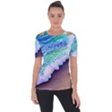 Blue Wave Ii Shoulder Cut Out Short Sleeve Top View1