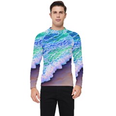 Blue Wave Ii Men s Long Sleeve Rash Guard by GardenOfOphir