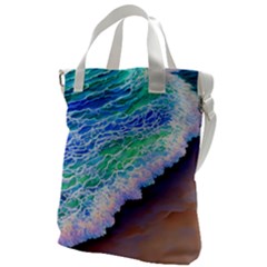 Blue Wave Ii Canvas Messenger Bag by GardenOfOphir