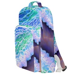 Blue Wave Ii Double Compartment Backpack by GardenOfOphir