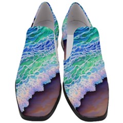 Blue Wave Ii Women Slip On Heel Loafers by GardenOfOphir