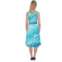 Blue Ocean Wave Watercolor Ii Midi Sleeveless Dress View2