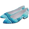 Blue Ocean Wave Watercolor Ii Women s Block Heels  View2