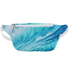 Blue Ocean Wave Watercolor Ii Waist Bag  by GardenOfOphir