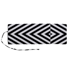 Abstract Lines Pattern Art Design Background Roll Up Canvas Pencil Holder (m) by Ravend