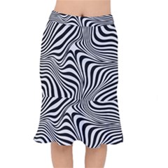 Pattern Geometric Lines Shapes Design Art Short Mermaid Skirt by Ravend