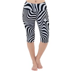 Pattern Geometric Lines Shapes Design Art Lightweight Velour Cropped Yoga Leggings by Ravend