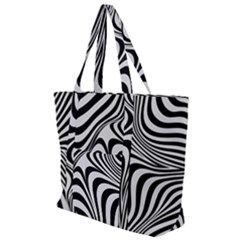 Pattern Geometric Lines Shapes Design Art Zip Up Canvas Bag by Ravend