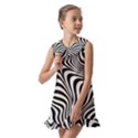 Pattern Geometric Lines Shapes Design Art Kids  Pilgrim Collar Ruffle Hem Dress View2