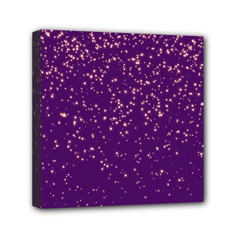 Purple Glittery Backdrop Scrapbooking Sparkle Mini Canvas 6  X 6  (stretched) by Ravend