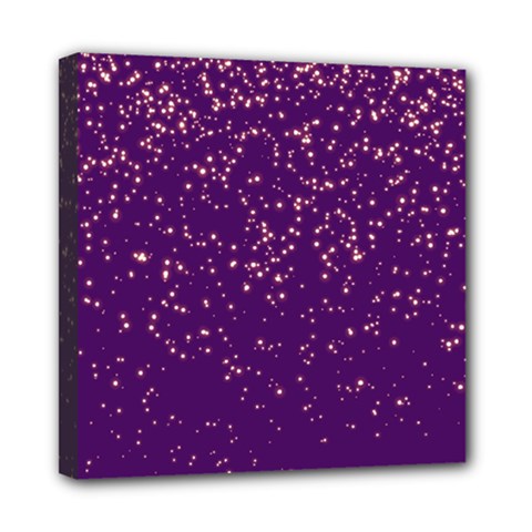 Purple Glittery Backdrop Scrapbooking Sparkle Mini Canvas 8  X 8  (stretched) by Ravend