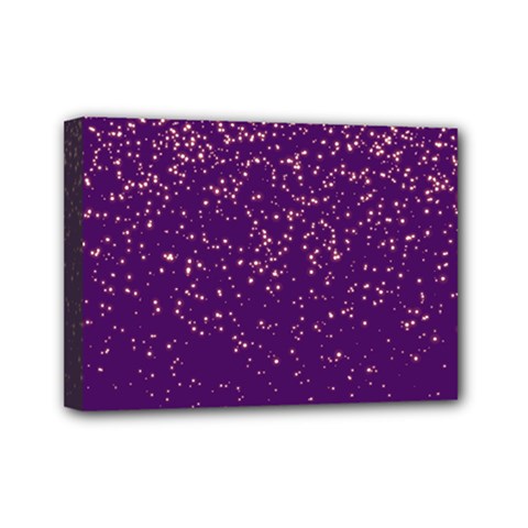 Purple Glittery Backdrop Scrapbooking Sparkle Mini Canvas 7  X 5  (stretched) by Ravend