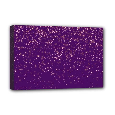 Purple Glittery Backdrop Scrapbooking Sparkle Deluxe Canvas 18  X 12  (stretched) by Ravend