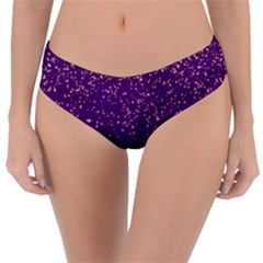 Purple Glittery Backdrop Scrapbooking Sparkle Reversible Classic Bikini Bottoms by Ravend