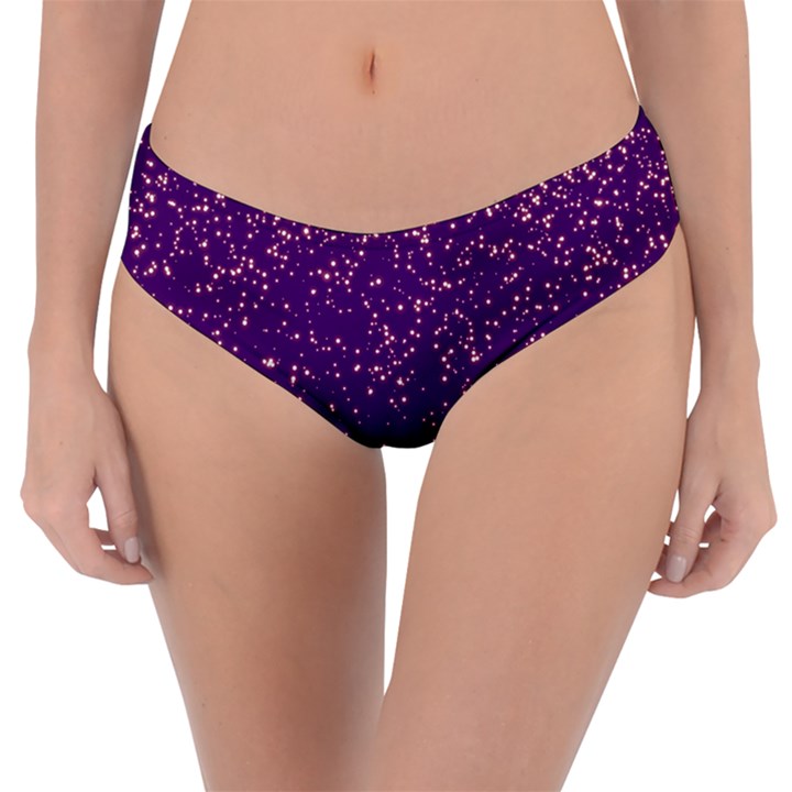 Purple Glittery Backdrop Scrapbooking Sparkle Reversible Classic Bikini Bottoms