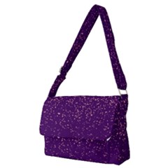 Purple Glittery Backdrop Scrapbooking Sparkle Full Print Messenger Bag (m) by Ravend