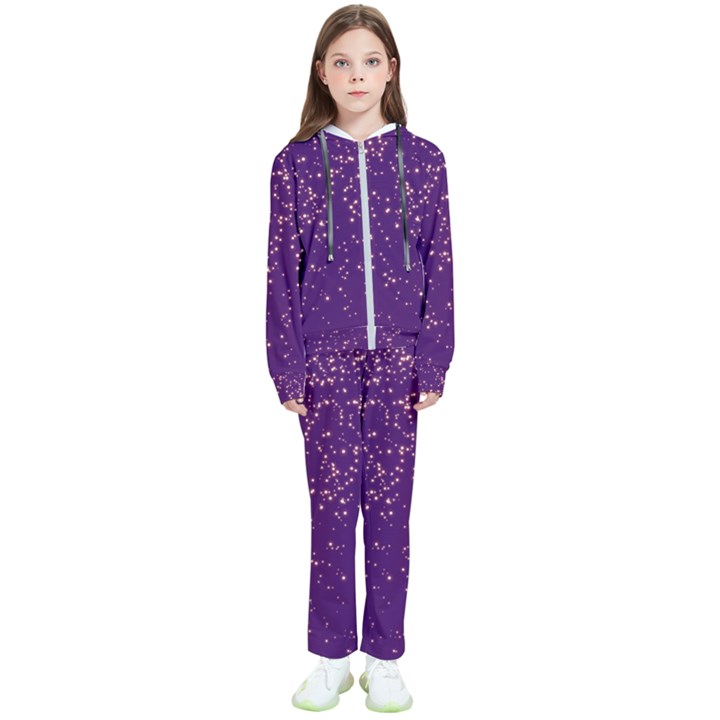 Purple Glittery Backdrop Scrapbooking Sparkle Kids  Tracksuit