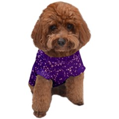 Purple Glittery Backdrop Scrapbooking Sparkle Dog T-shirt by Ravend