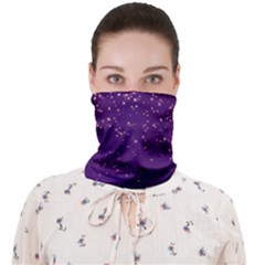 Purple Glittery Backdrop Scrapbooking Sparkle Face Covering Bandana (adult) by Ravend