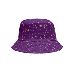 Purple Glittery Backdrop Scrapbooking Sparkle Bucket Hat (kids) by Ravend