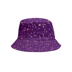 Purple Glittery Backdrop Scrapbooking Sparkle Inside Out Bucket Hat (kids) by Ravend