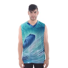 Summer Ocean Waves Men s Basketball Tank Top by GardenOfOphir