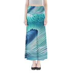 Summer Ocean Waves Full Length Maxi Skirt by GardenOfOphir